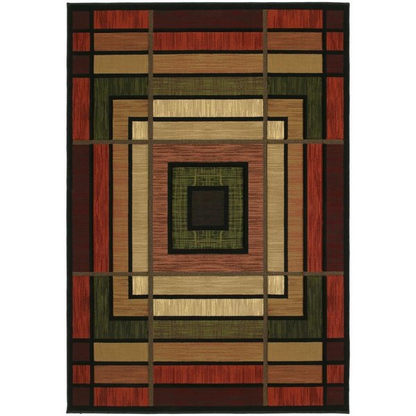 Homeric 5 ft. 3 in. x 7 ft. 6 in. Contours Ambience Area RugTerracotta HO776102